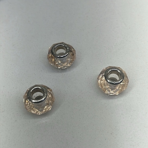 Silver 925 Crystal Charm Beads (set of 3) - Picture 3 of 11